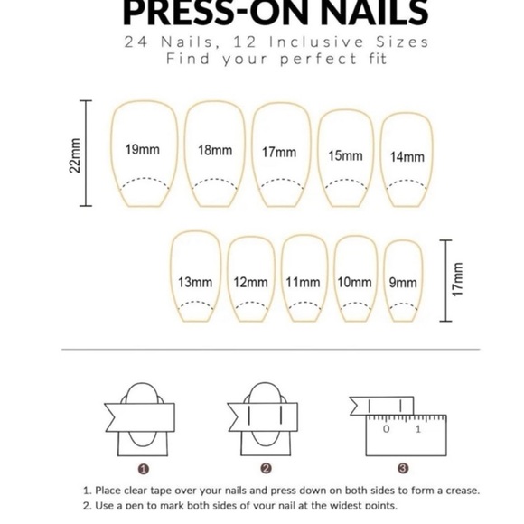 24 piece Nude French Tip Coffin Shape Press on Nails - Picture 6 of 11